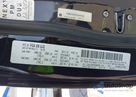 2016 Jeep Compass Sport из США, поврежденный, VIN 1C4NJCBA3GD560530